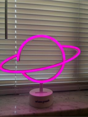 Ariana Grande Pink Planet Neon Table Lamp